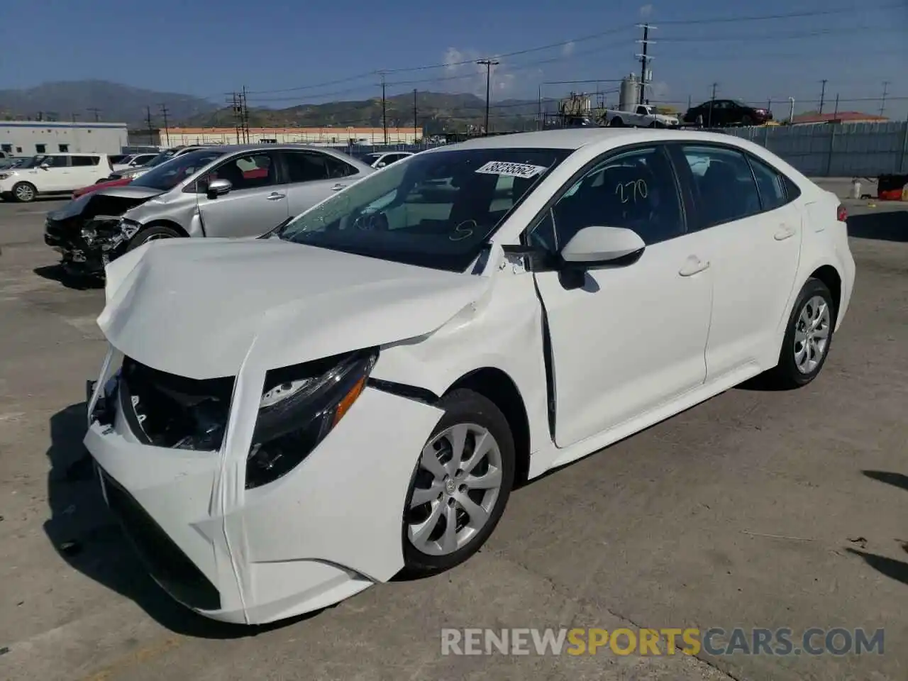 2 Photograph of a damaged car 5YFEPMAE7NP304300 TOYOTA COROLLA 2022