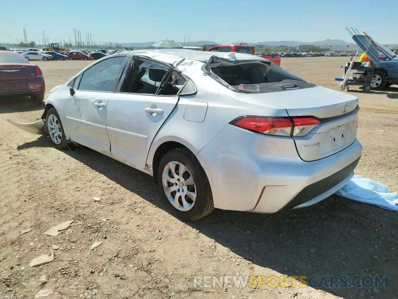 3 Photograph of a damaged car 5YFEPMAE7NP305737 TOYOTA COROLLA 2022