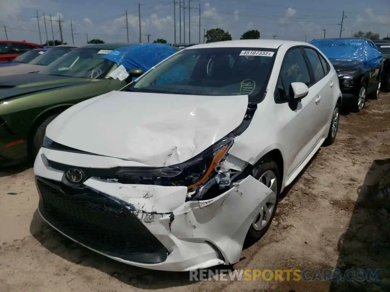 2 Photograph of a damaged car 5YFEPMAE7NP313059 TOYOTA COROLLA 2022