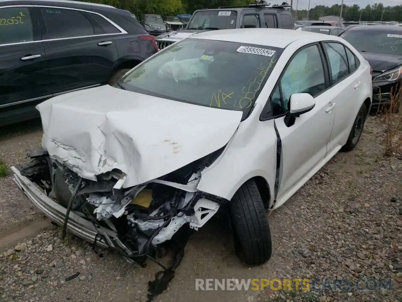 2 Photograph of a damaged car 5YFEPMAE7NP315877 TOYOTA COROLLA 2022