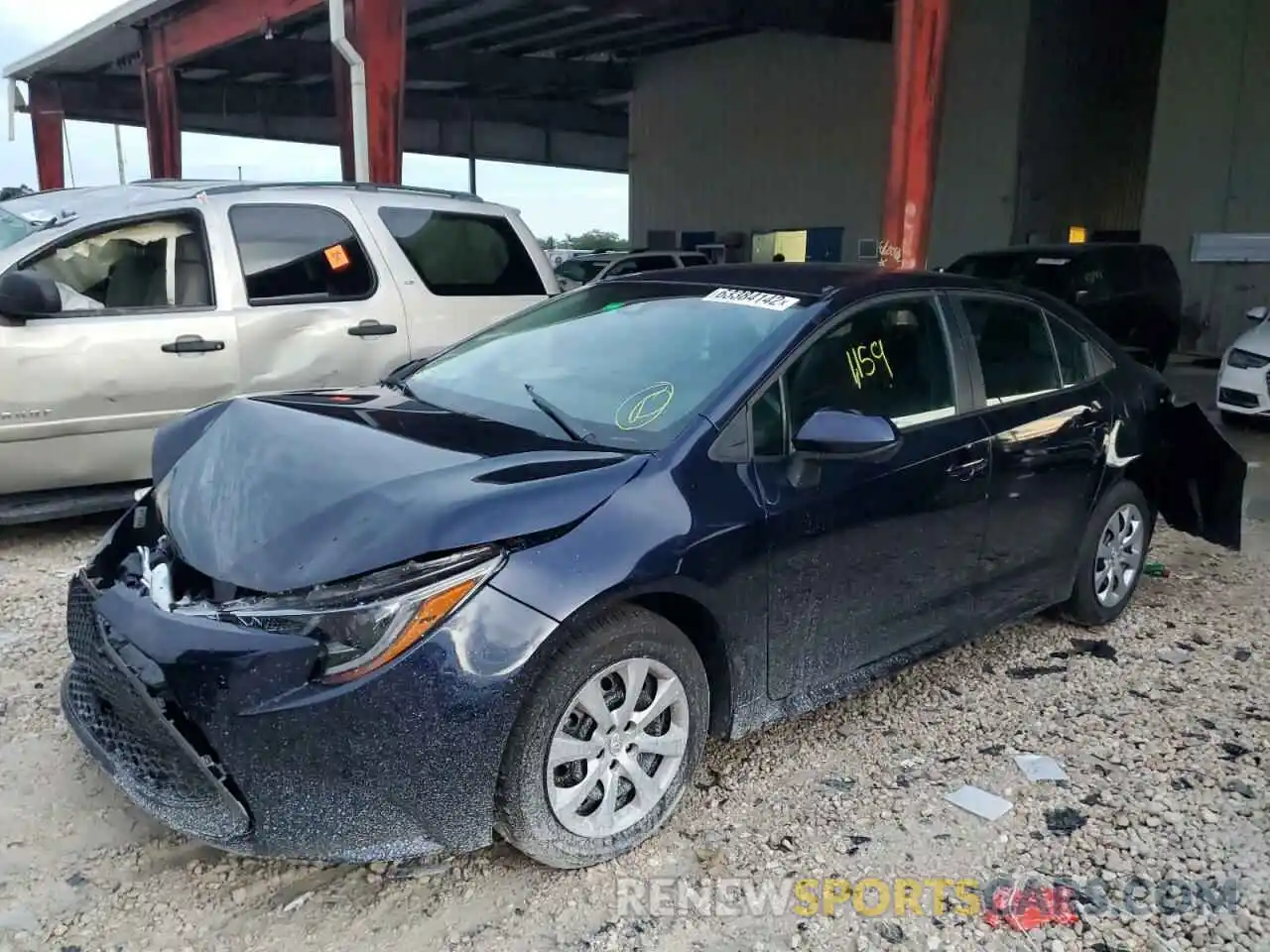 2 Photograph of a damaged car 5YFEPMAE7NP321257 TOYOTA COROLLA 2022