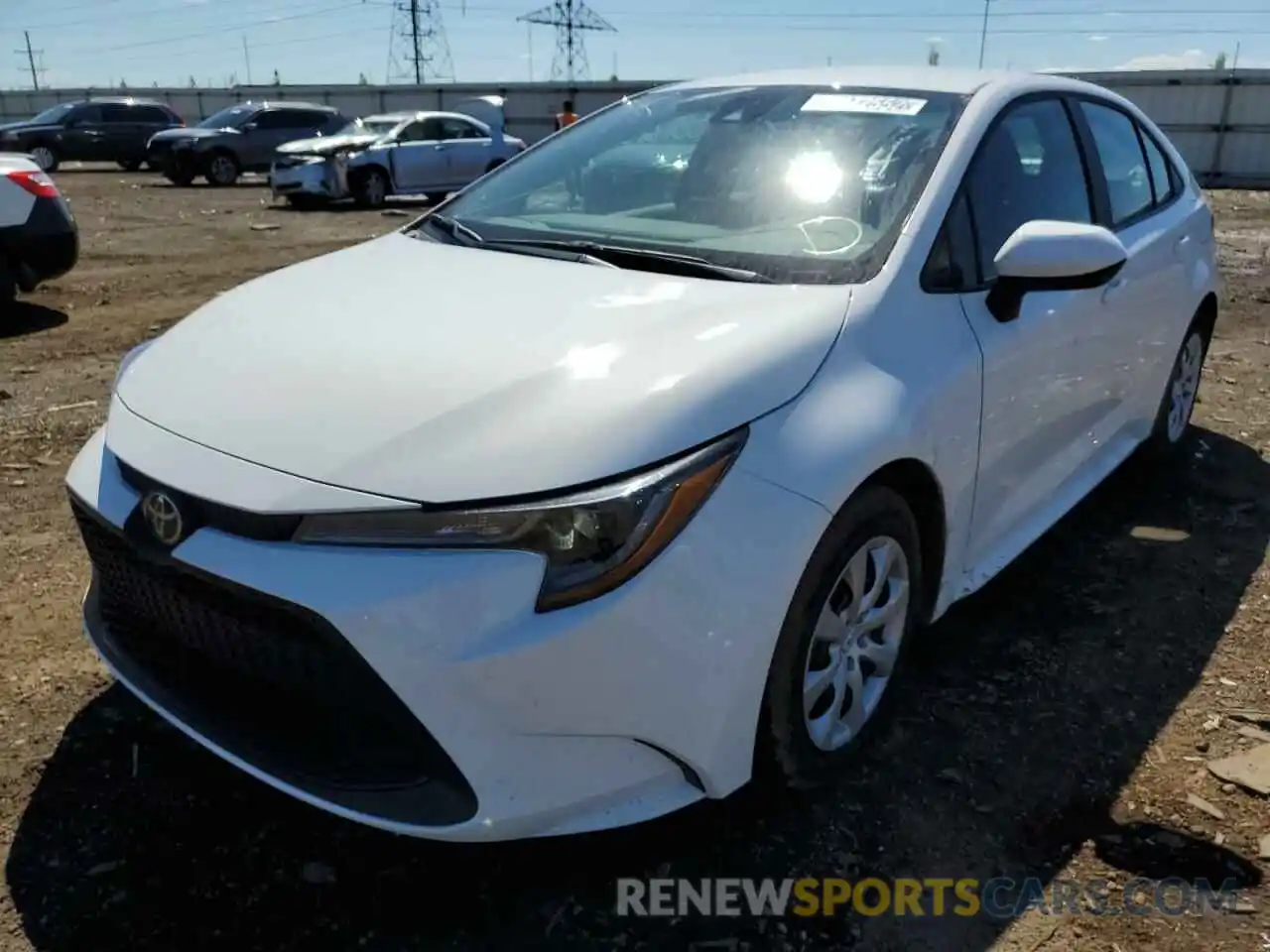 2 Photograph of a damaged car 5YFEPMAE7NP334025 TOYOTA COROLLA 2022