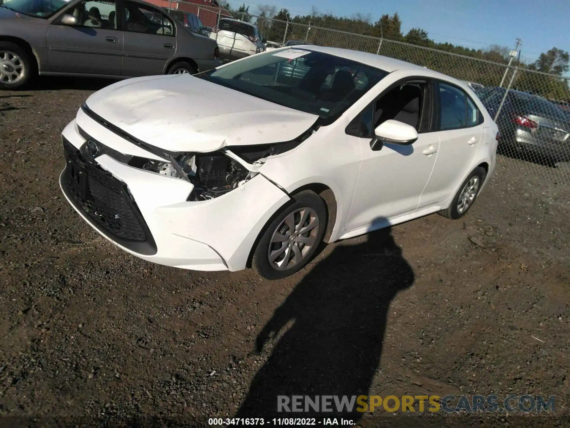 2 Photograph of a damaged car 5YFEPMAE7NP343176 TOYOTA COROLLA 2022