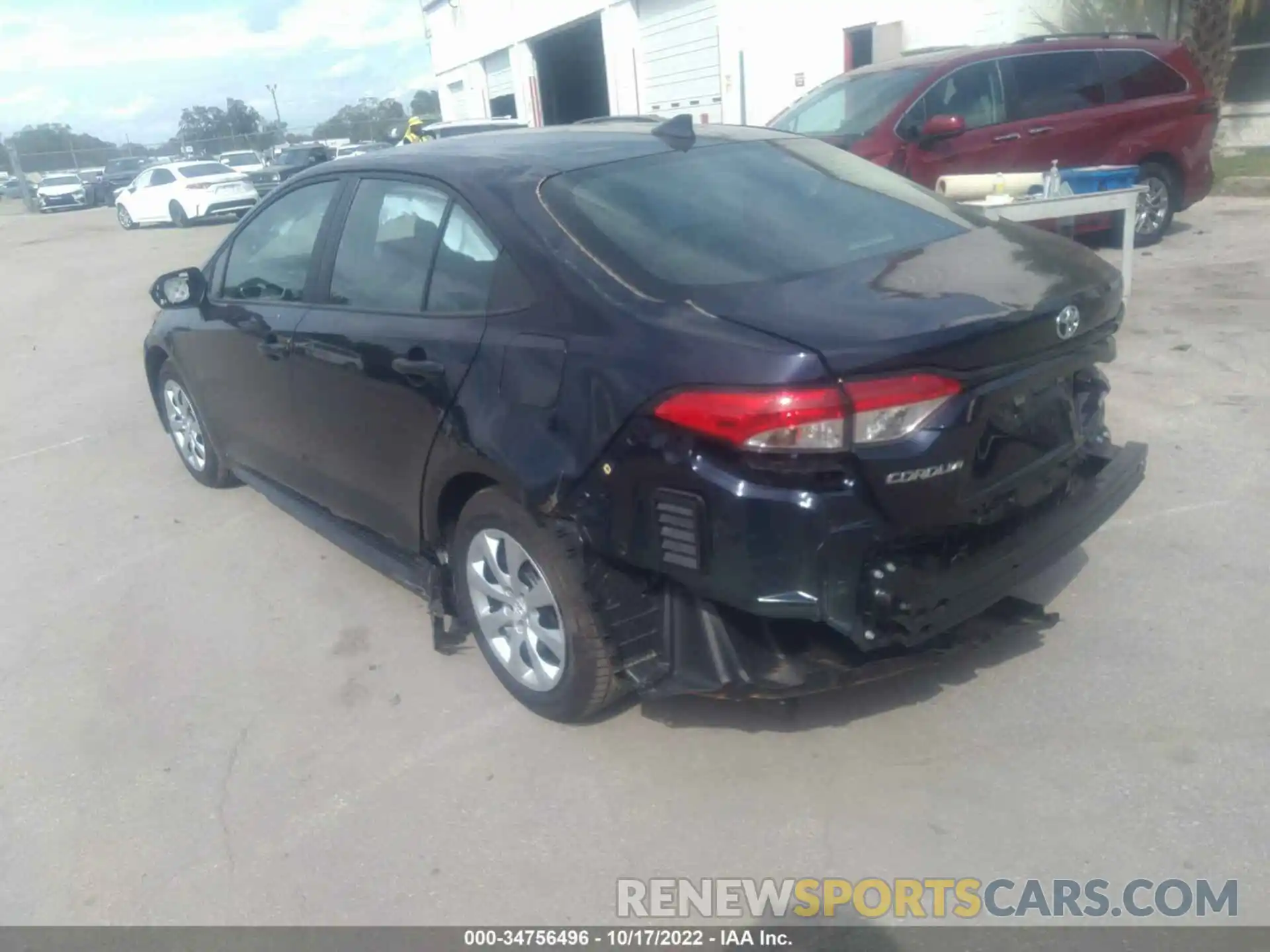 3 Photograph of a damaged car 5YFEPMAE7NP347485 TOYOTA COROLLA 2022