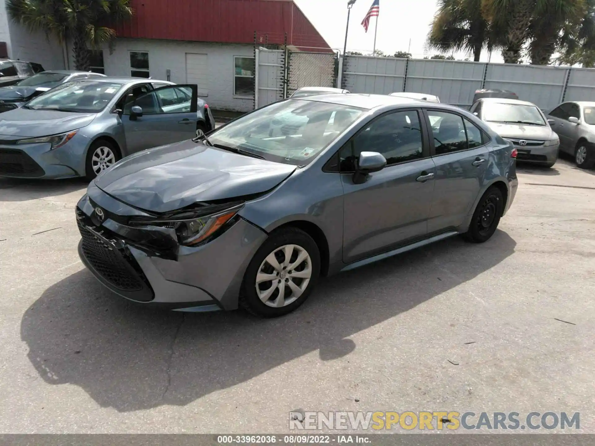 2 Photograph of a damaged car 5YFEPMAE8NP275504 TOYOTA COROLLA 2022