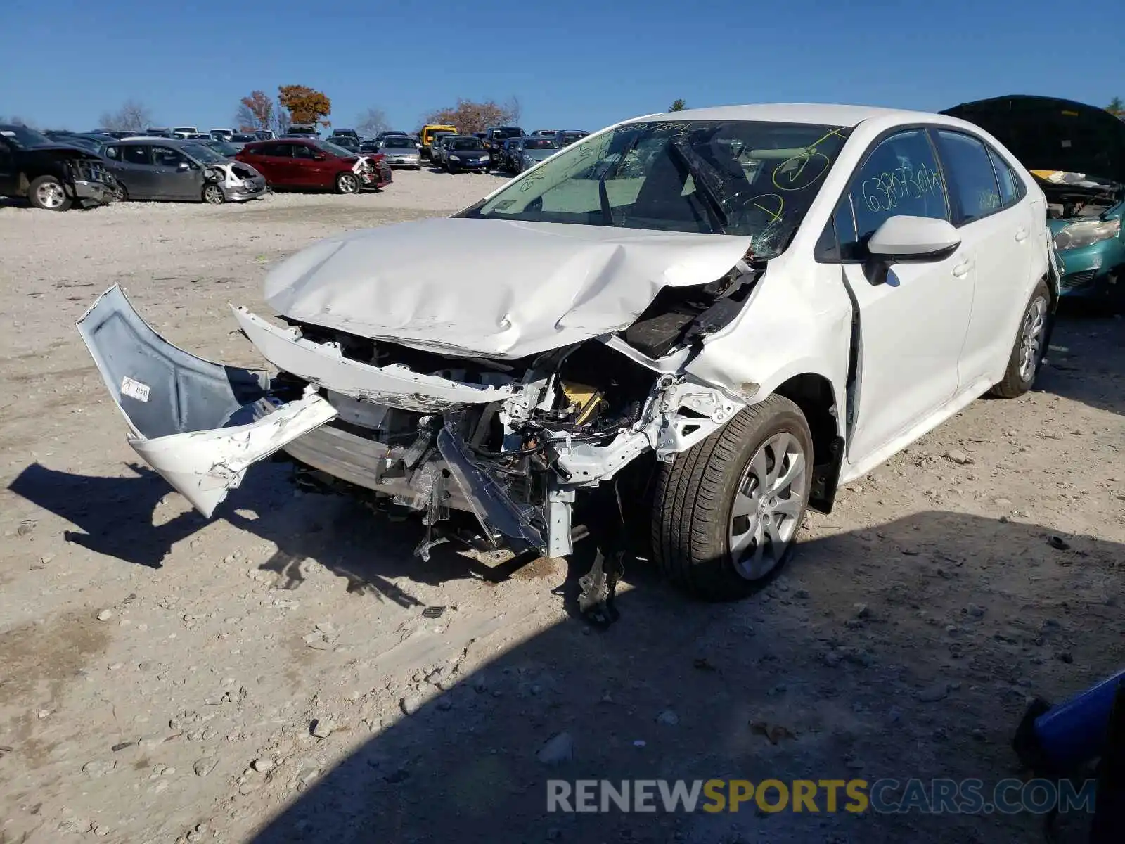 2 Photograph of a damaged car 5YFEPMAE8NP280024 TOYOTA COROLLA 2022