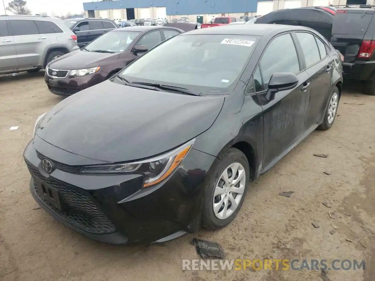 2 Photograph of a damaged car 5YFEPMAE8NP285045 TOYOTA COROLLA 2022