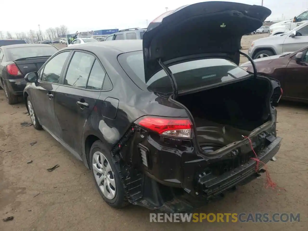 3 Photograph of a damaged car 5YFEPMAE8NP285045 TOYOTA COROLLA 2022