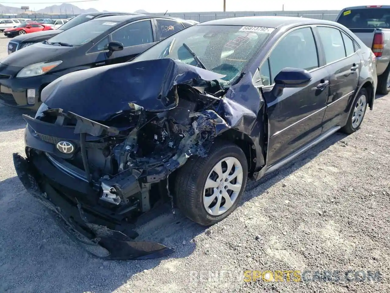 2 Photograph of a damaged car 5YFEPMAE8NP289841 TOYOTA COROLLA 2022