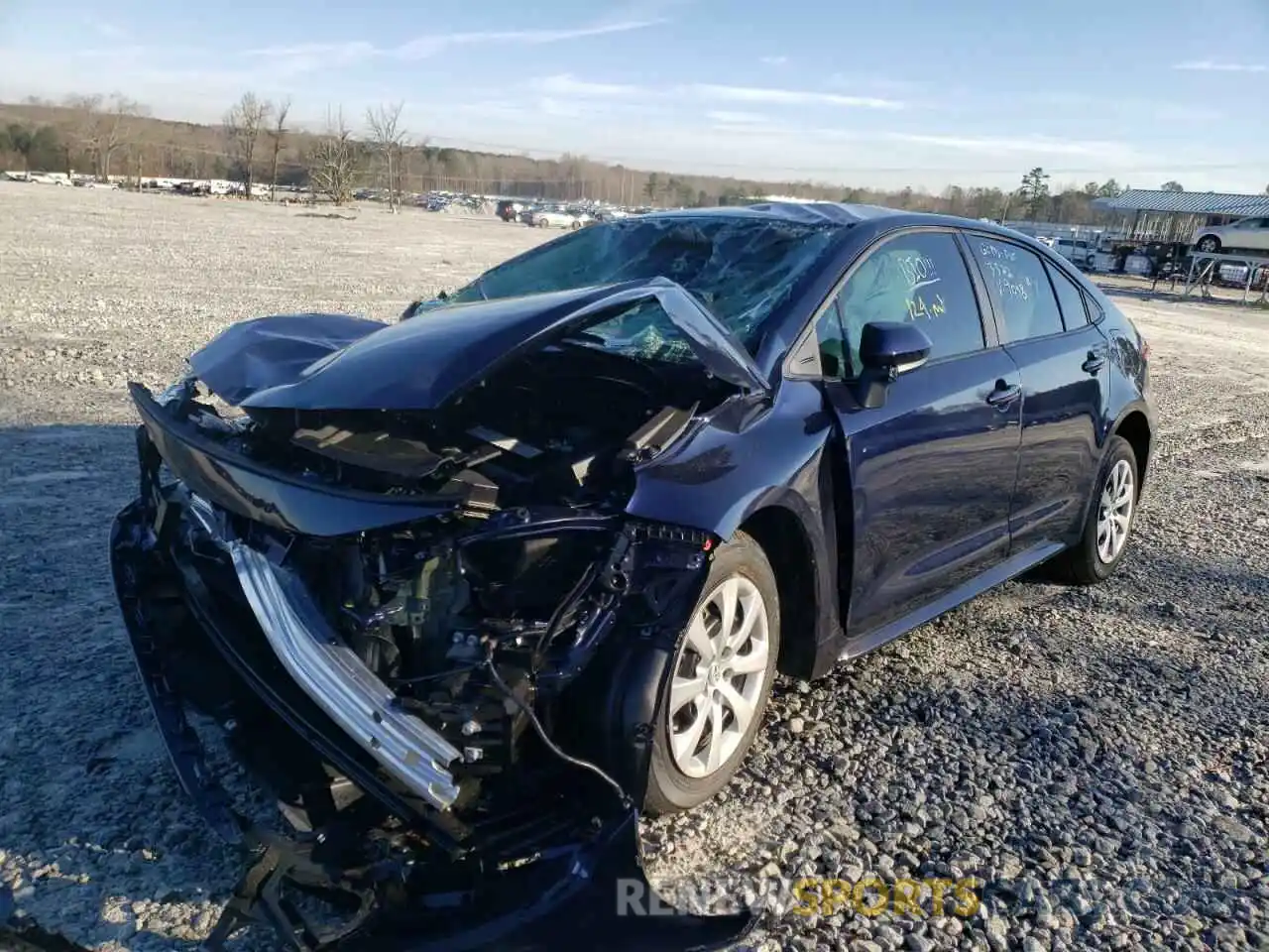 2 Photograph of a damaged car 5YFEPMAE8NP309098 TOYOTA COROLLA 2022