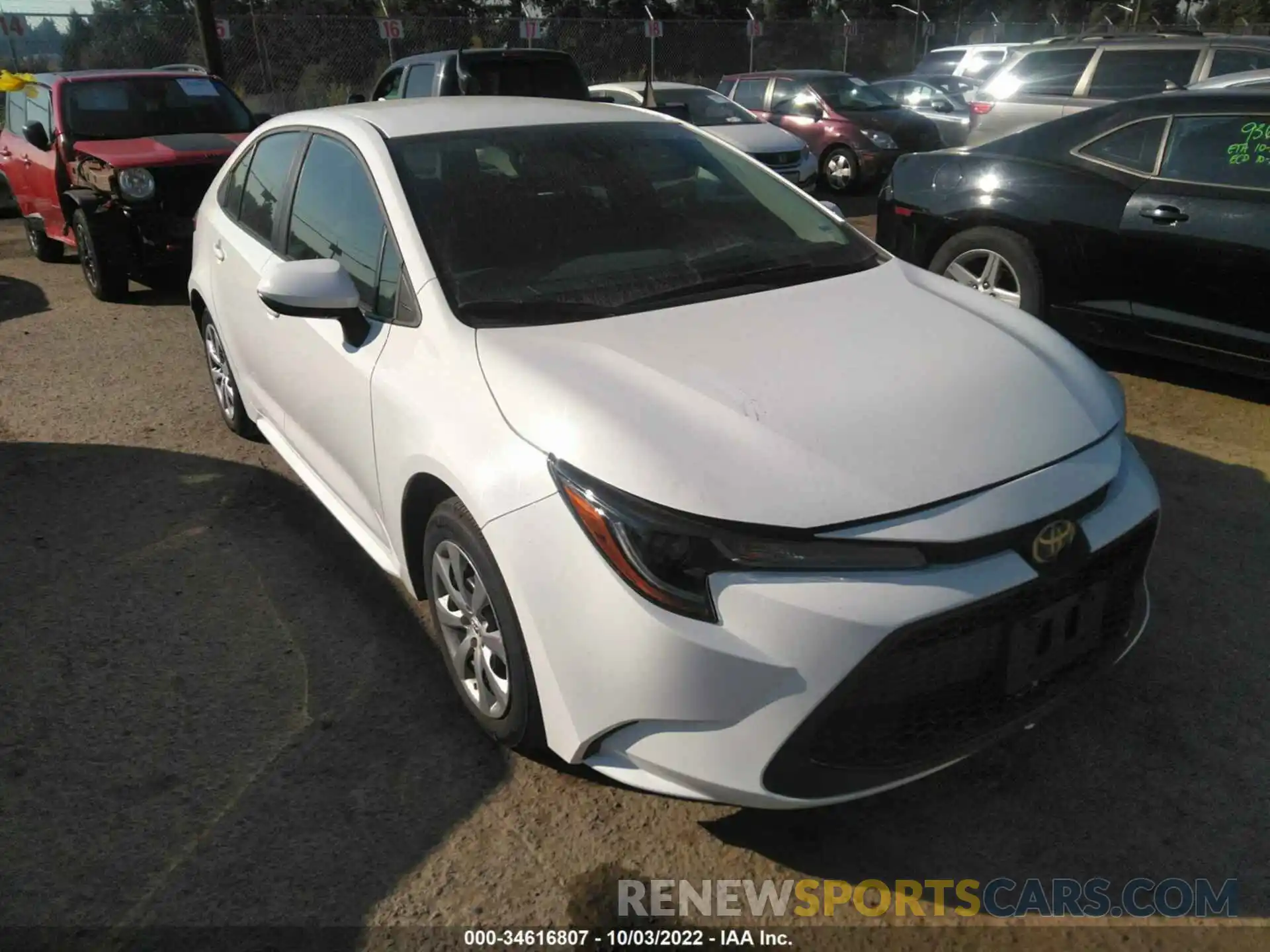 1 Photograph of a damaged car 5YFEPMAE8NP323177 TOYOTA COROLLA 2022