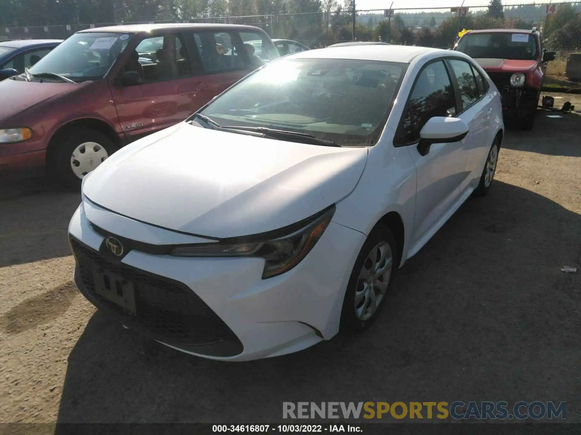 2 Photograph of a damaged car 5YFEPMAE8NP323177 TOYOTA COROLLA 2022