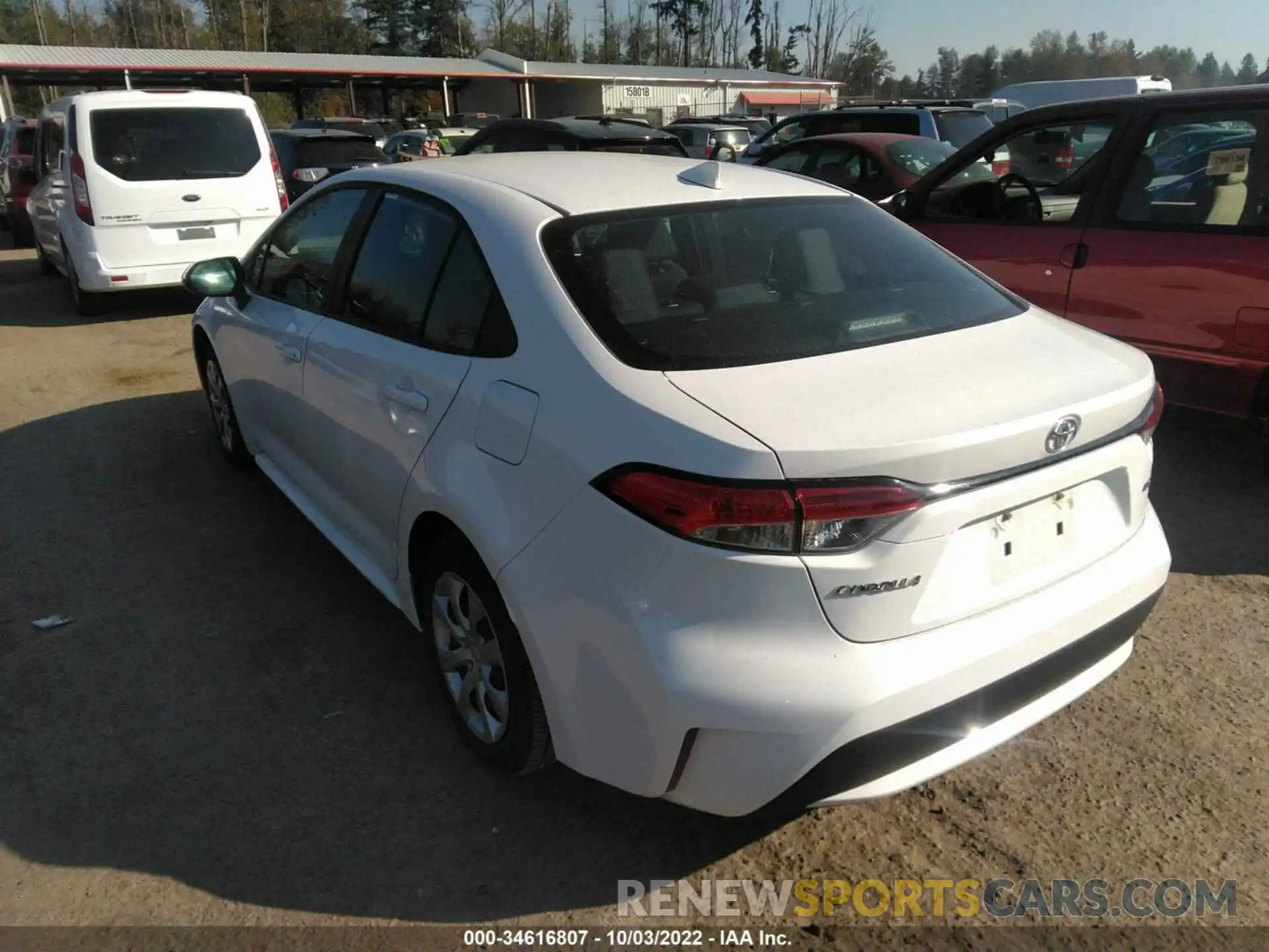 3 Photograph of a damaged car 5YFEPMAE8NP323177 TOYOTA COROLLA 2022