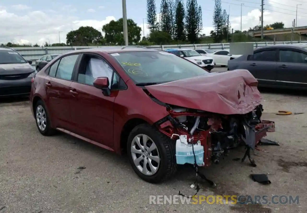 1 Photograph of a damaged car 5YFEPMAE8NP325205 TOYOTA COROLLA 2022