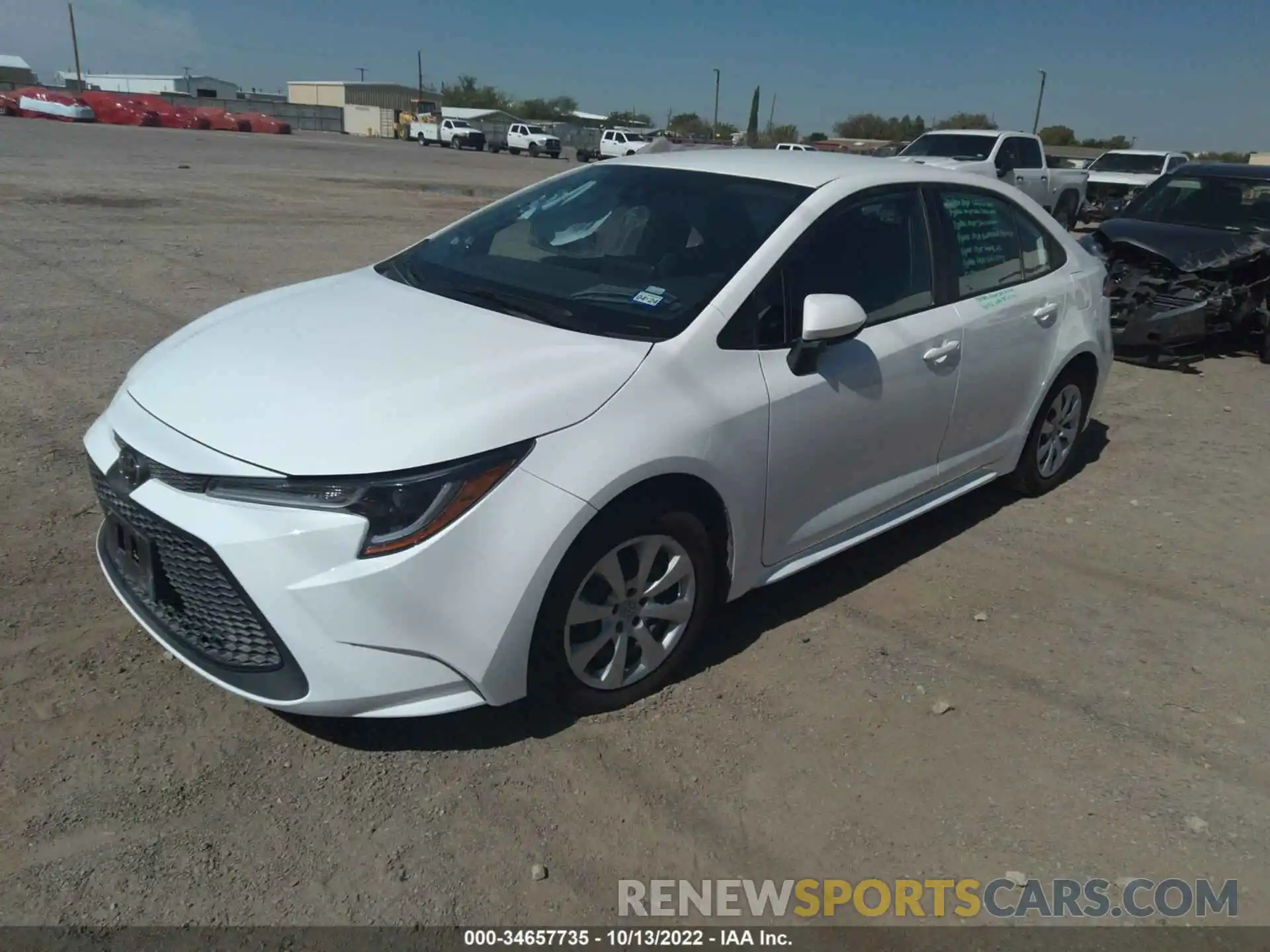 2 Photograph of a damaged car 5YFEPMAE8NP327357 TOYOTA COROLLA 2022