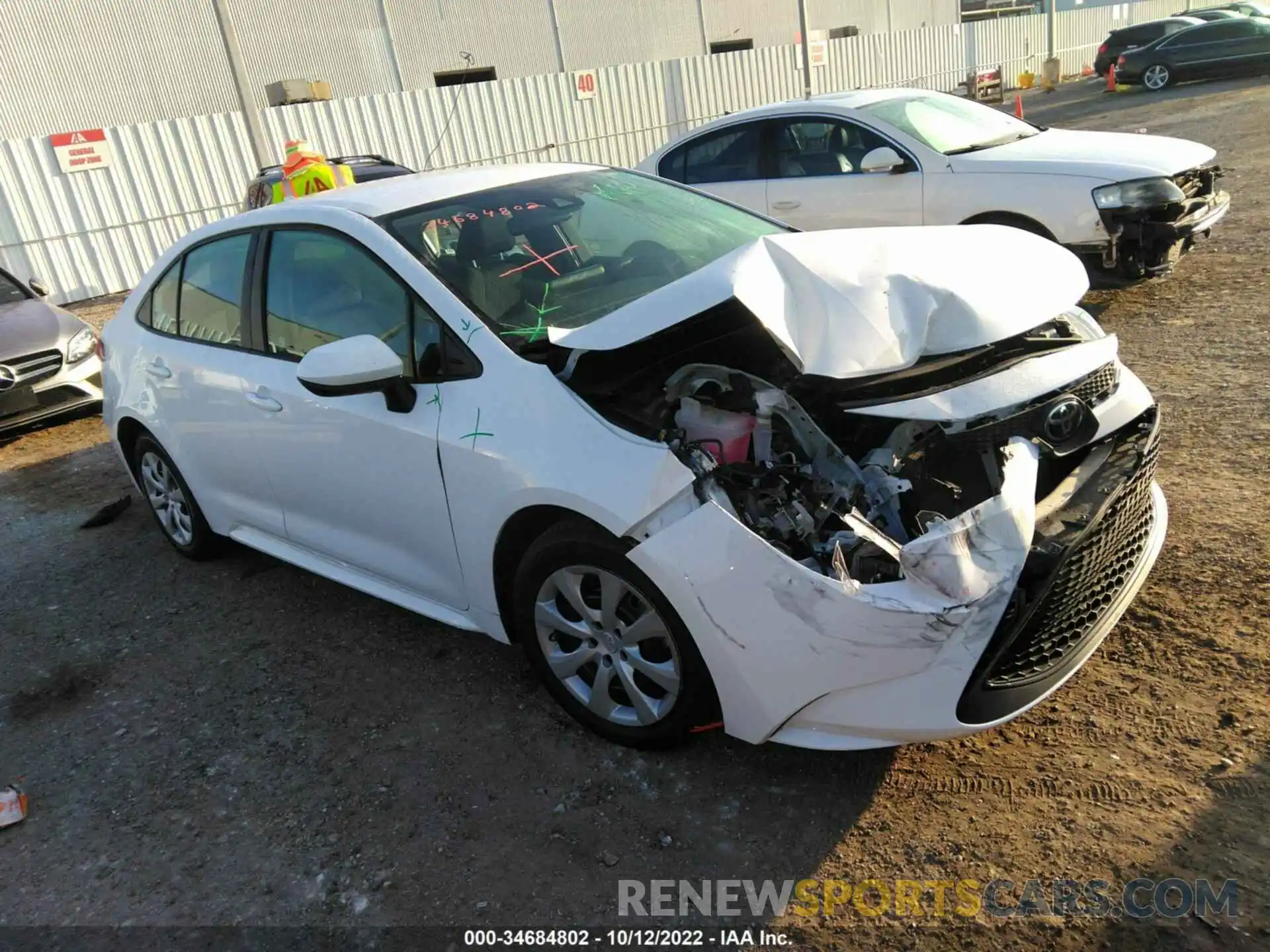 1 Photograph of a damaged car 5YFEPMAE9NP273065 TOYOTA COROLLA 2022