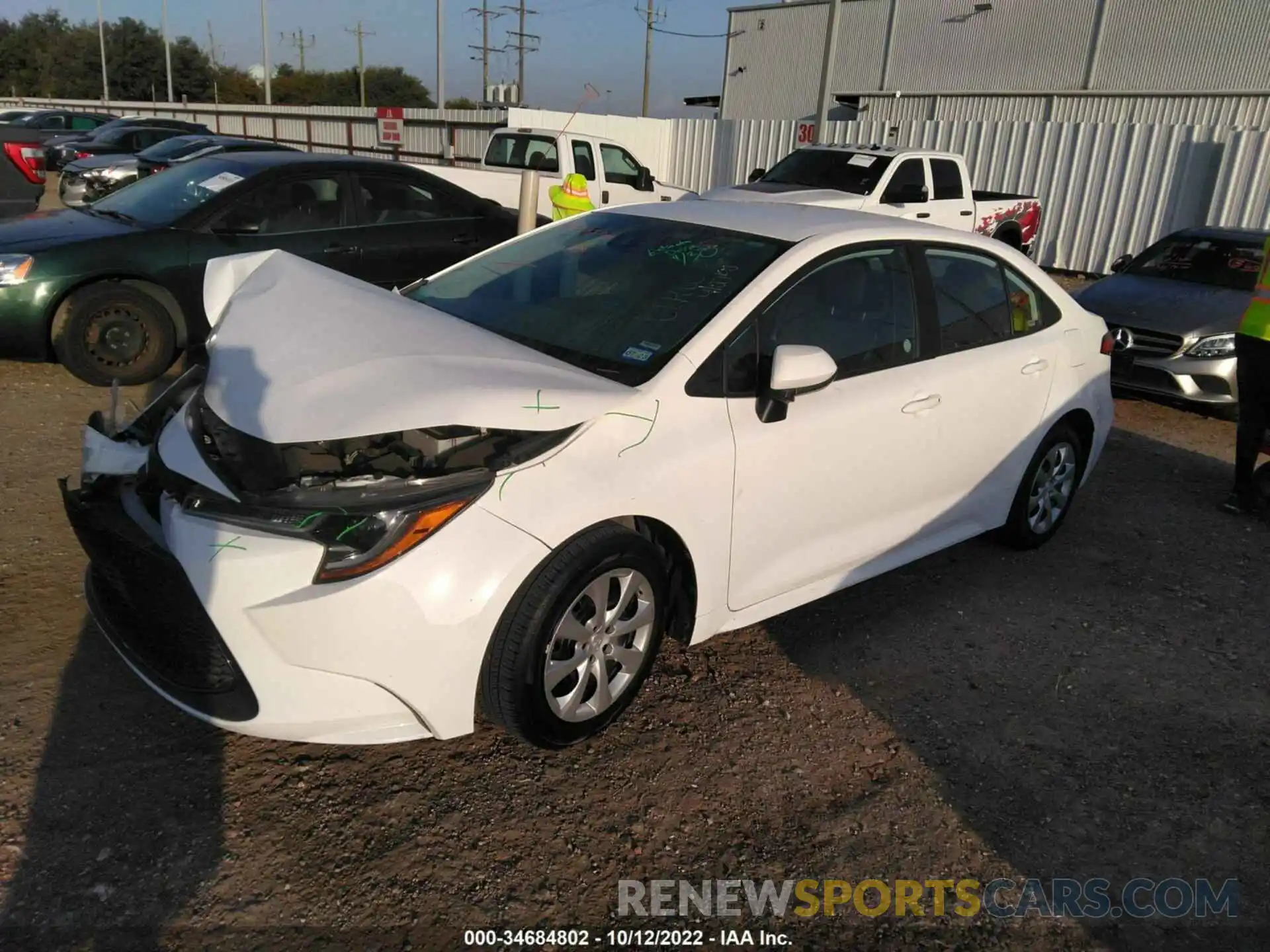 2 Photograph of a damaged car 5YFEPMAE9NP273065 TOYOTA COROLLA 2022