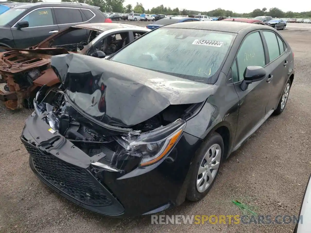 2 Photograph of a damaged car 5YFEPMAE9NP273163 TOYOTA COROLLA 2022