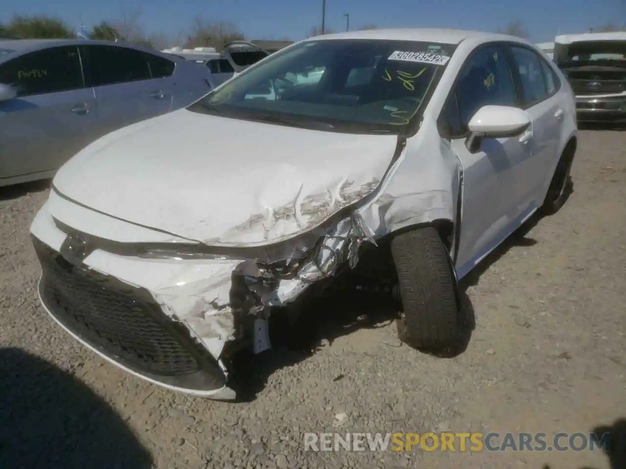 2 Photograph of a damaged car 5YFEPMAE9NP280517 TOYOTA COROLLA 2022