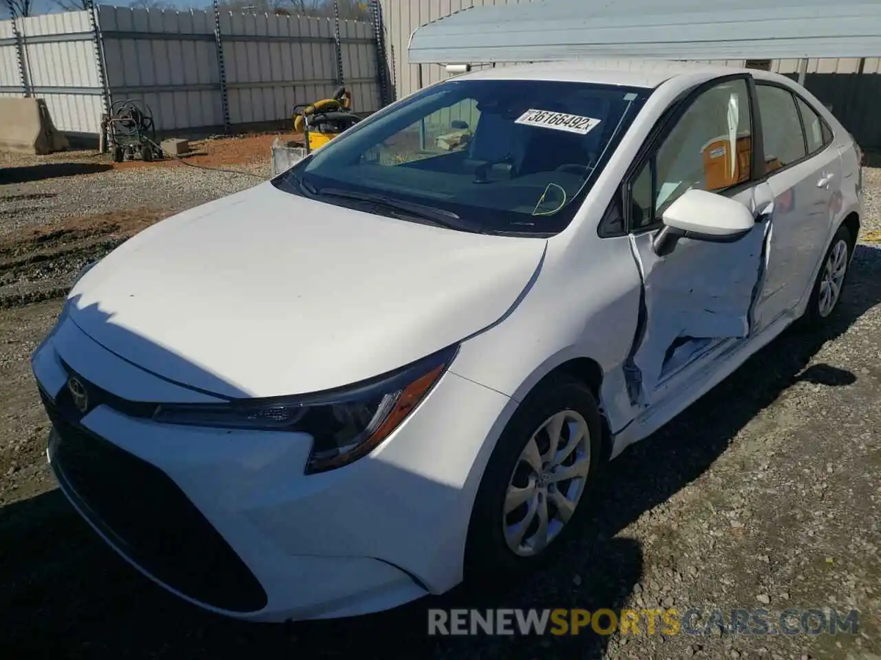 2 Photograph of a damaged car 5YFEPMAE9NP284647 TOYOTA COROLLA 2022