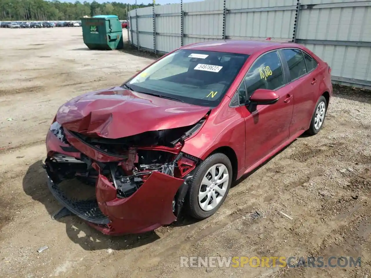 2 Photograph of a damaged car 5YFEPMAE9NP286902 TOYOTA COROLLA 2022