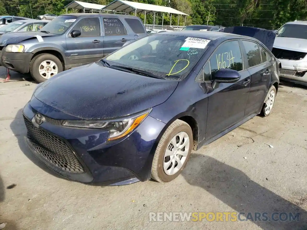 2 Photograph of a damaged car 5YFEPMAE9NP287449 TOYOTA COROLLA 2022