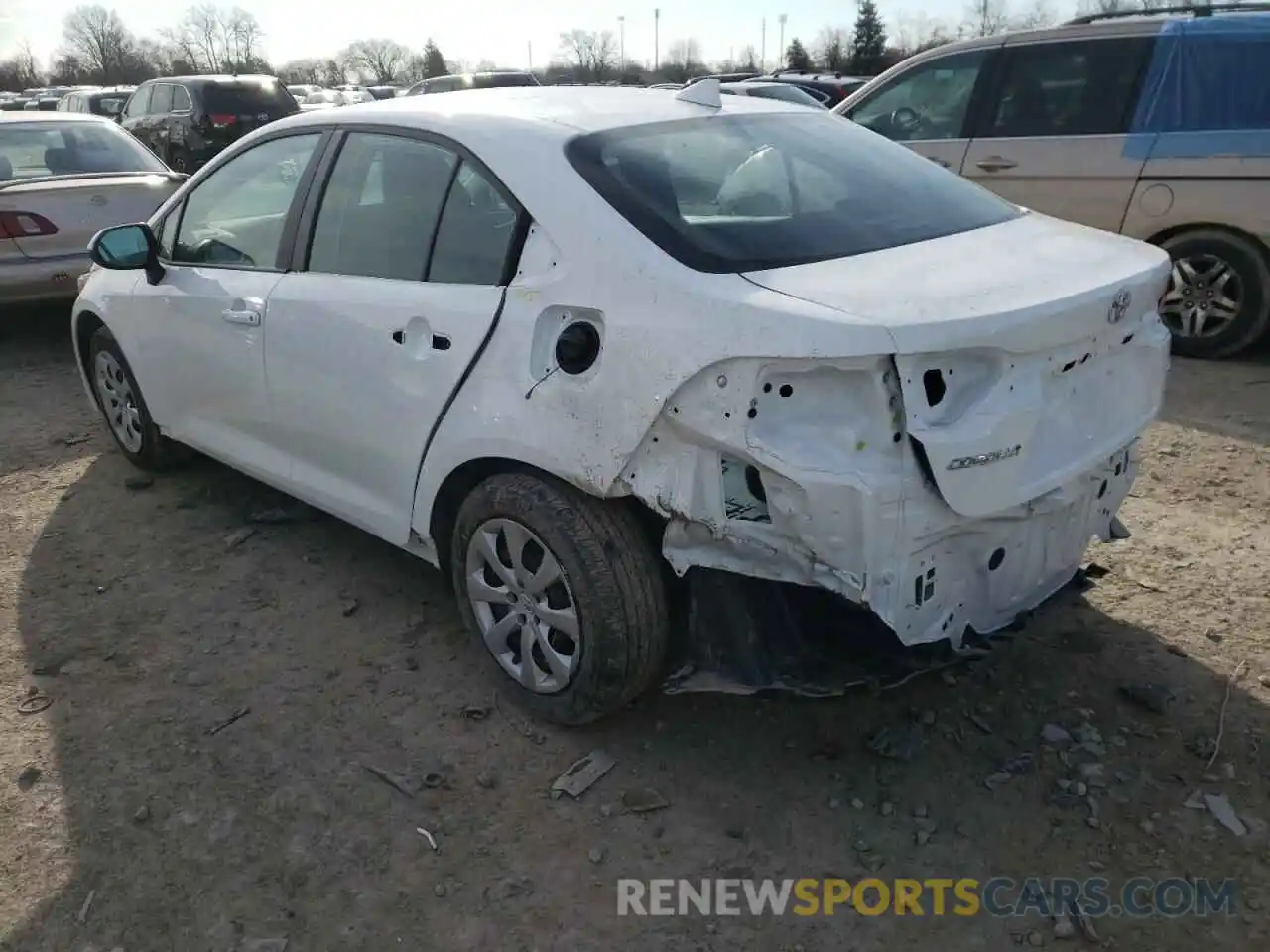 3 Photograph of a damaged car 5YFEPMAE9NP288276 TOYOTA COROLLA 2022