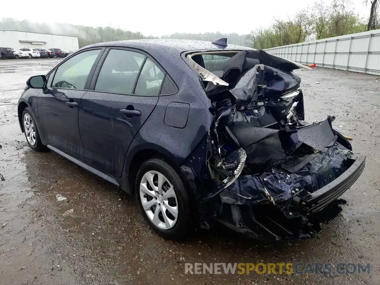 3 Photograph of a damaged car 5YFEPMAE9NP293946 TOYOTA COROLLA 2022