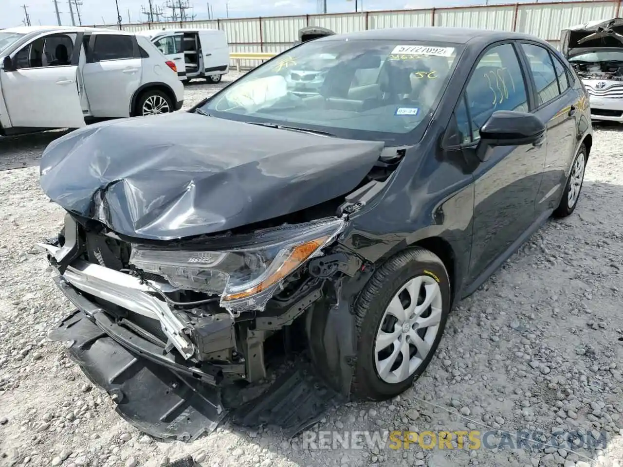 2 Photograph of a damaged car 5YFEPMAE9NP316223 TOYOTA COROLLA 2022