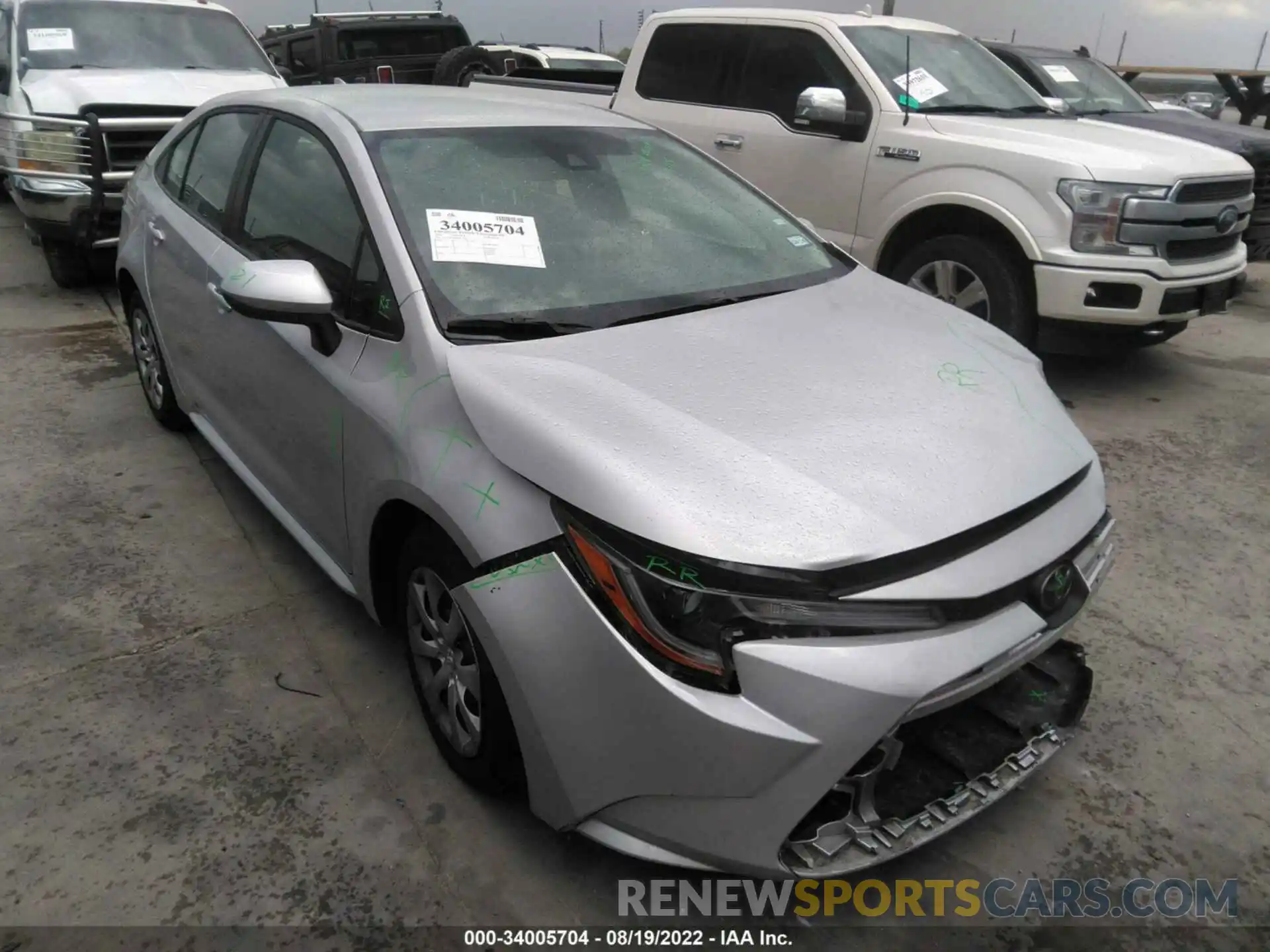 1 Photograph of a damaged car 5YFEPMAE9NP325746 TOYOTA COROLLA 2022