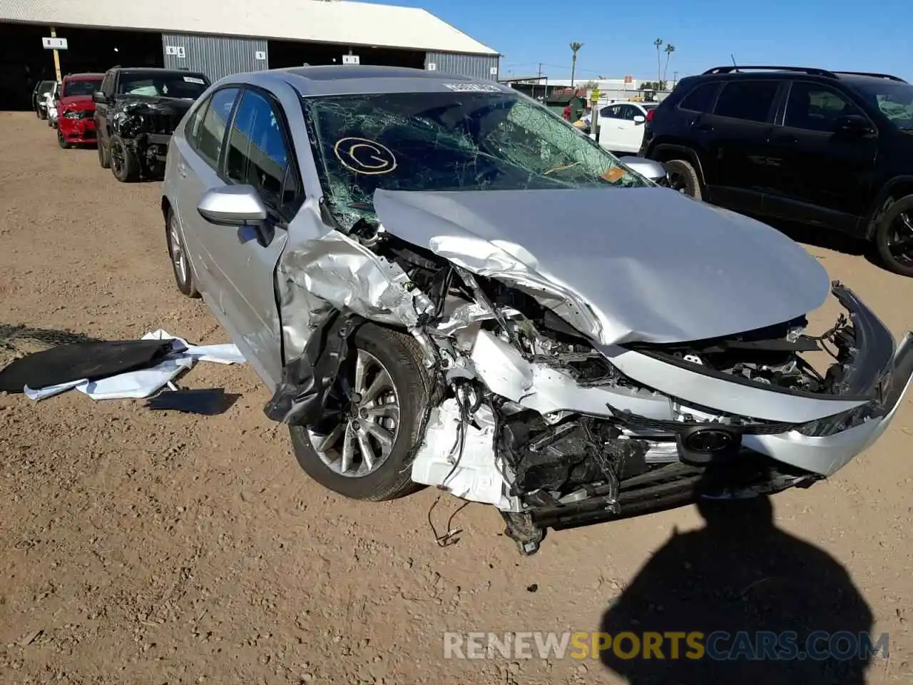 1 Photograph of a damaged car 5YFHPMAE2NP287080 TOYOTA COROLLA 2022