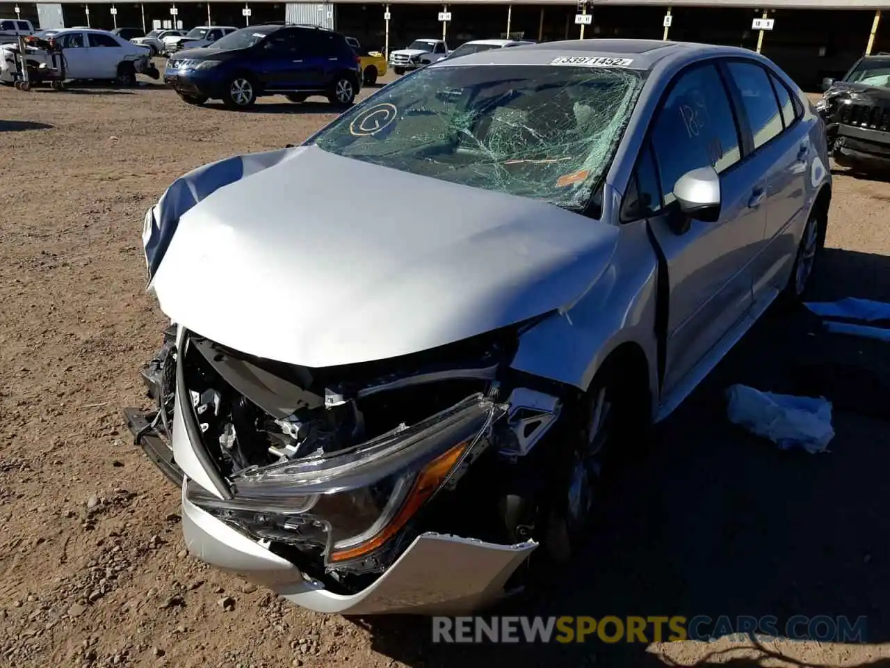 2 Photograph of a damaged car 5YFHPMAE2NP287080 TOYOTA COROLLA 2022