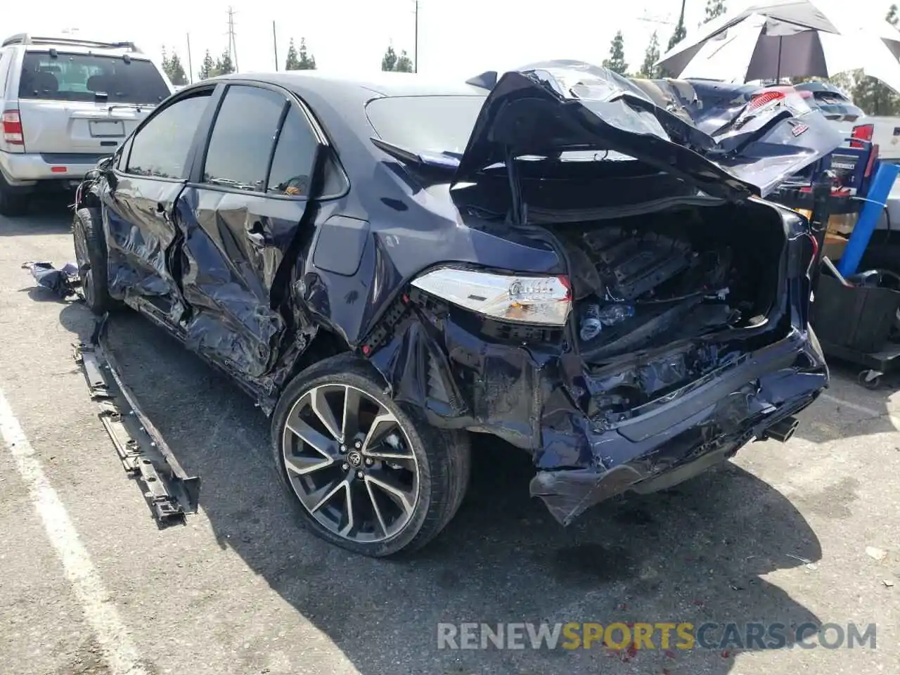 3 Photograph of a damaged car 5YFS4MCE0NP103718 TOYOTA COROLLA 2022