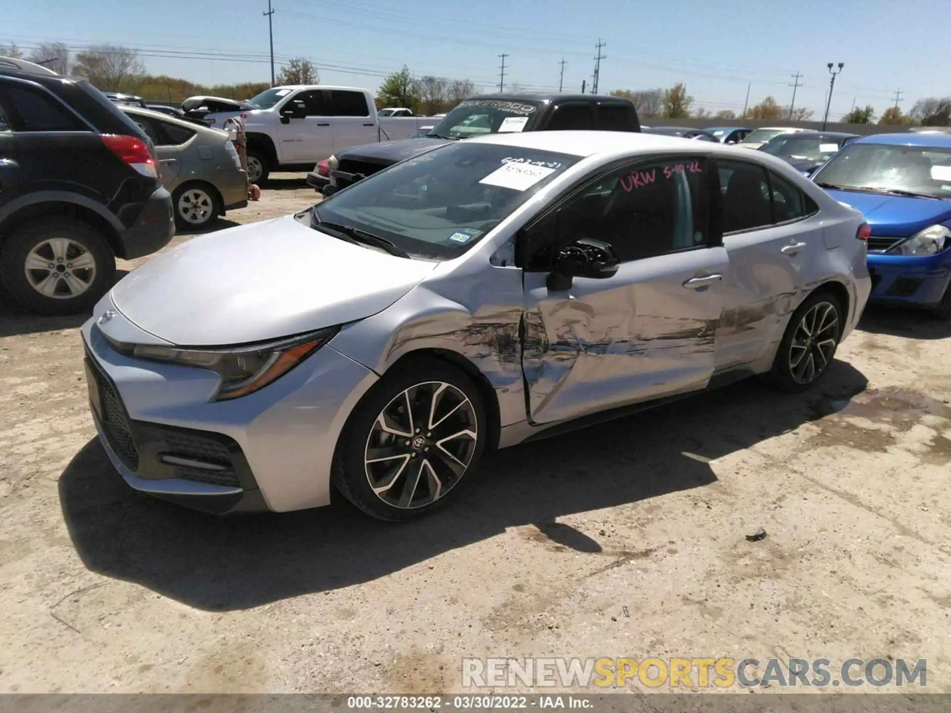 2 Photograph of a damaged car 5YFS4MCE0NP105386 TOYOTA COROLLA 2022