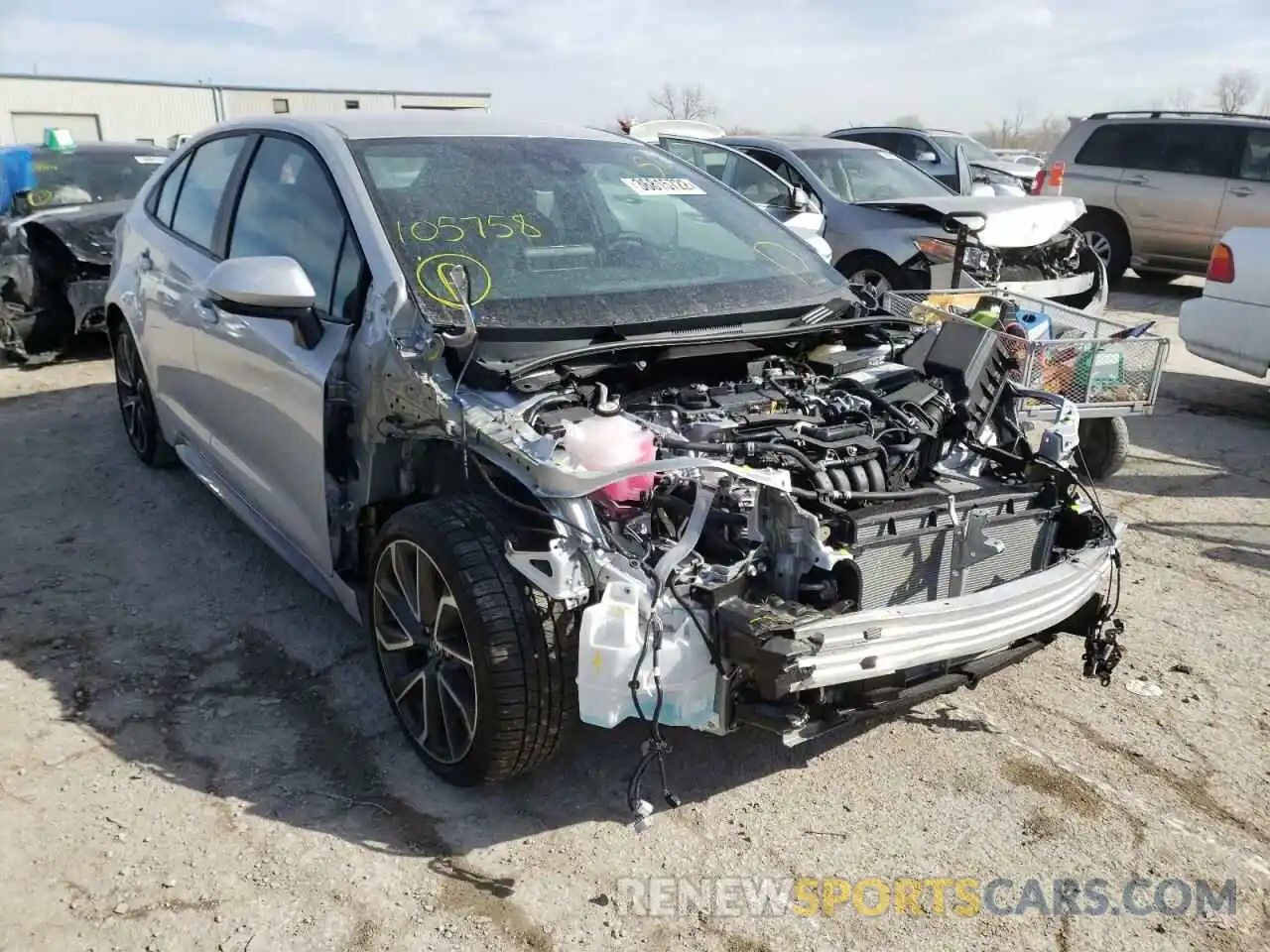 1 Photograph of a damaged car 5YFS4MCE0NP105758 TOYOTA COROLLA 2022