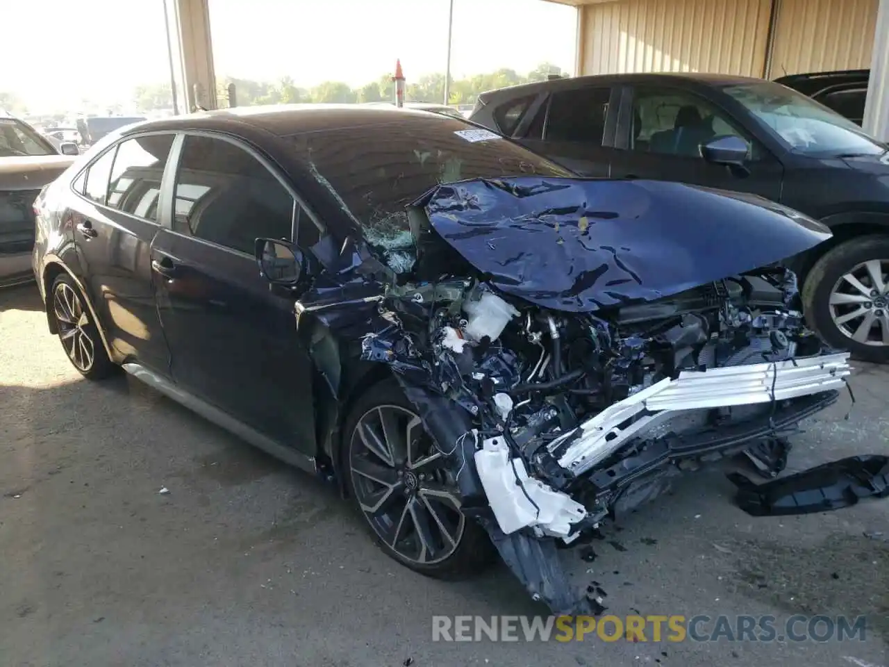 1 Photograph of a damaged car 5YFS4MCE1NP116980 TOYOTA COROLLA 2022