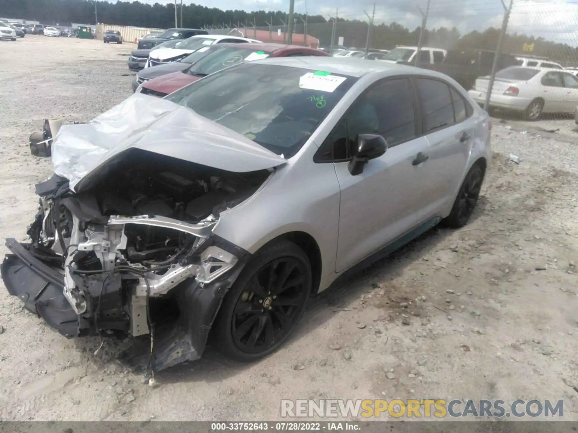 2 Photograph of a damaged car 5YFS4MCE3NP099342 TOYOTA COROLLA 2022