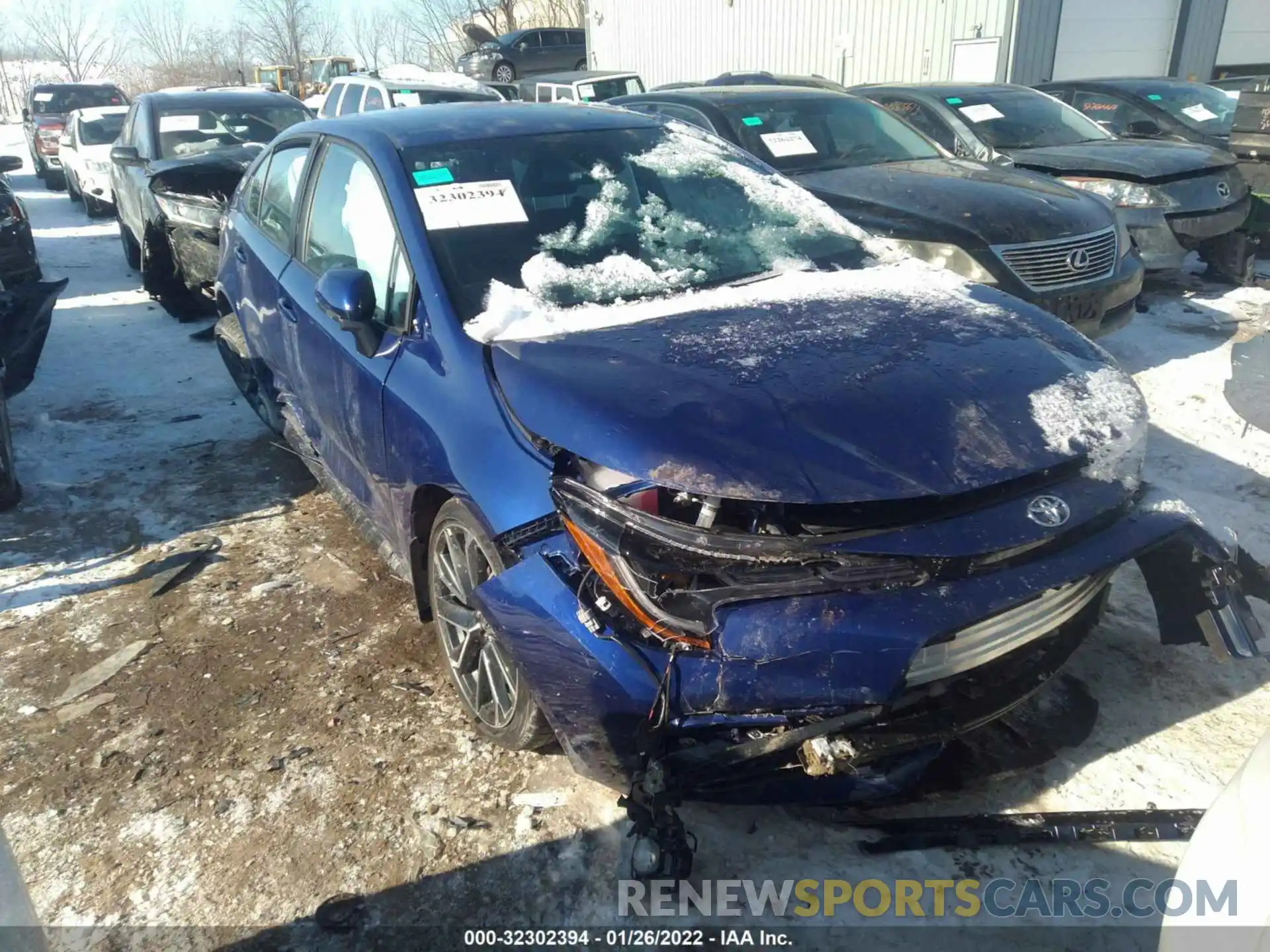 1 Photograph of a damaged car 5YFS4MCE3NP102580 TOYOTA COROLLA 2022