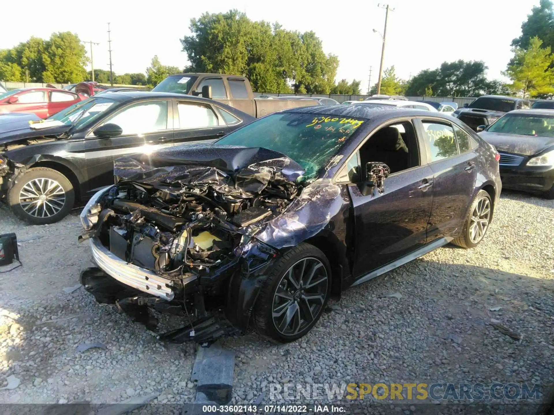 2 Photograph of a damaged car 5YFS4MCE3NP113529 TOYOTA COROLLA 2022