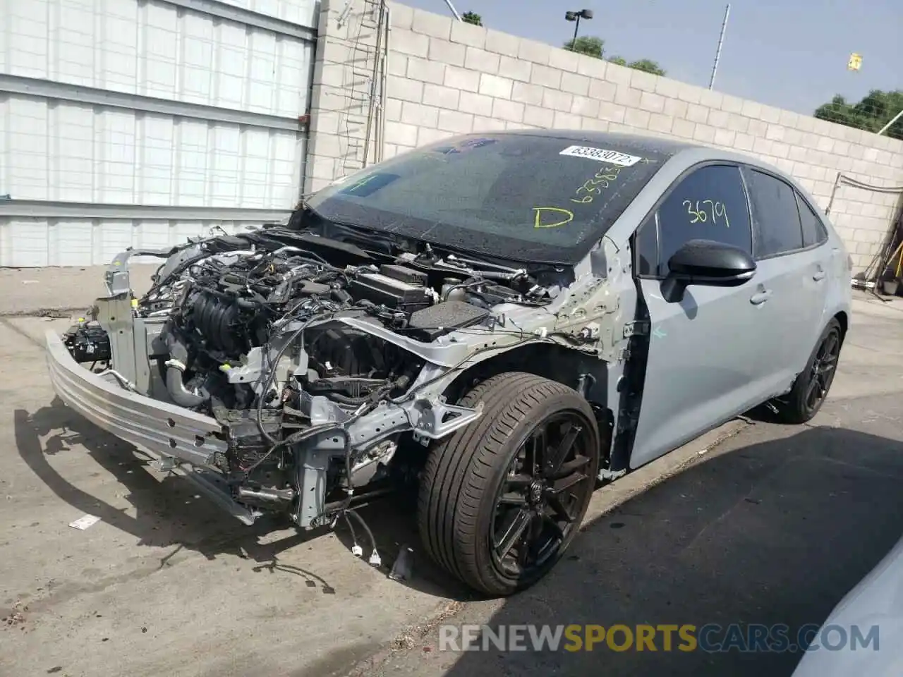 2 Photograph of a damaged car 5YFS4MCE4NP116245 TOYOTA COROLLA 2022