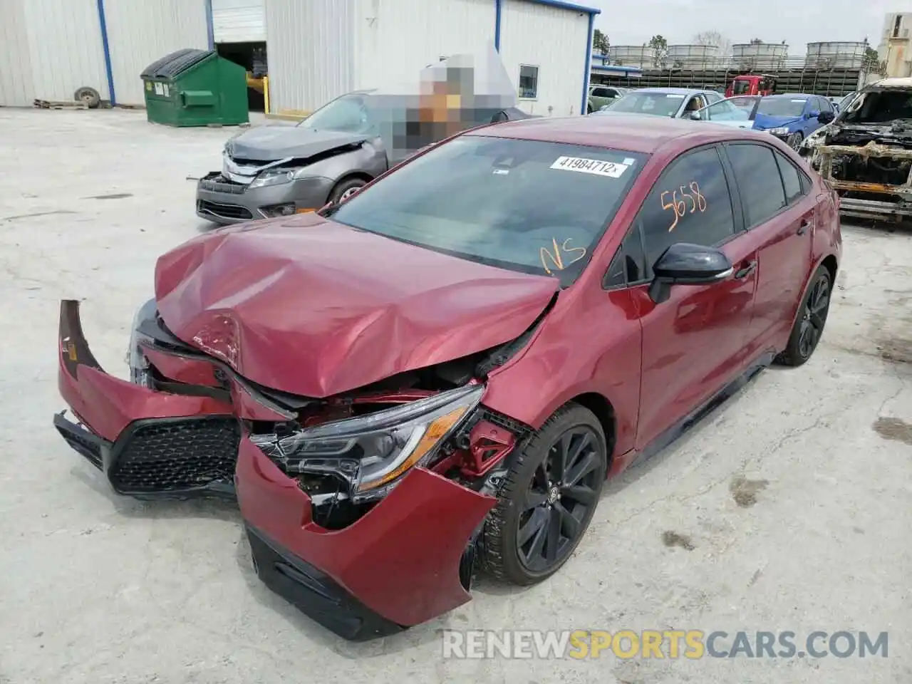 2 Photograph of a damaged car 5YFS4MCE5NP100362 TOYOTA COROLLA 2022