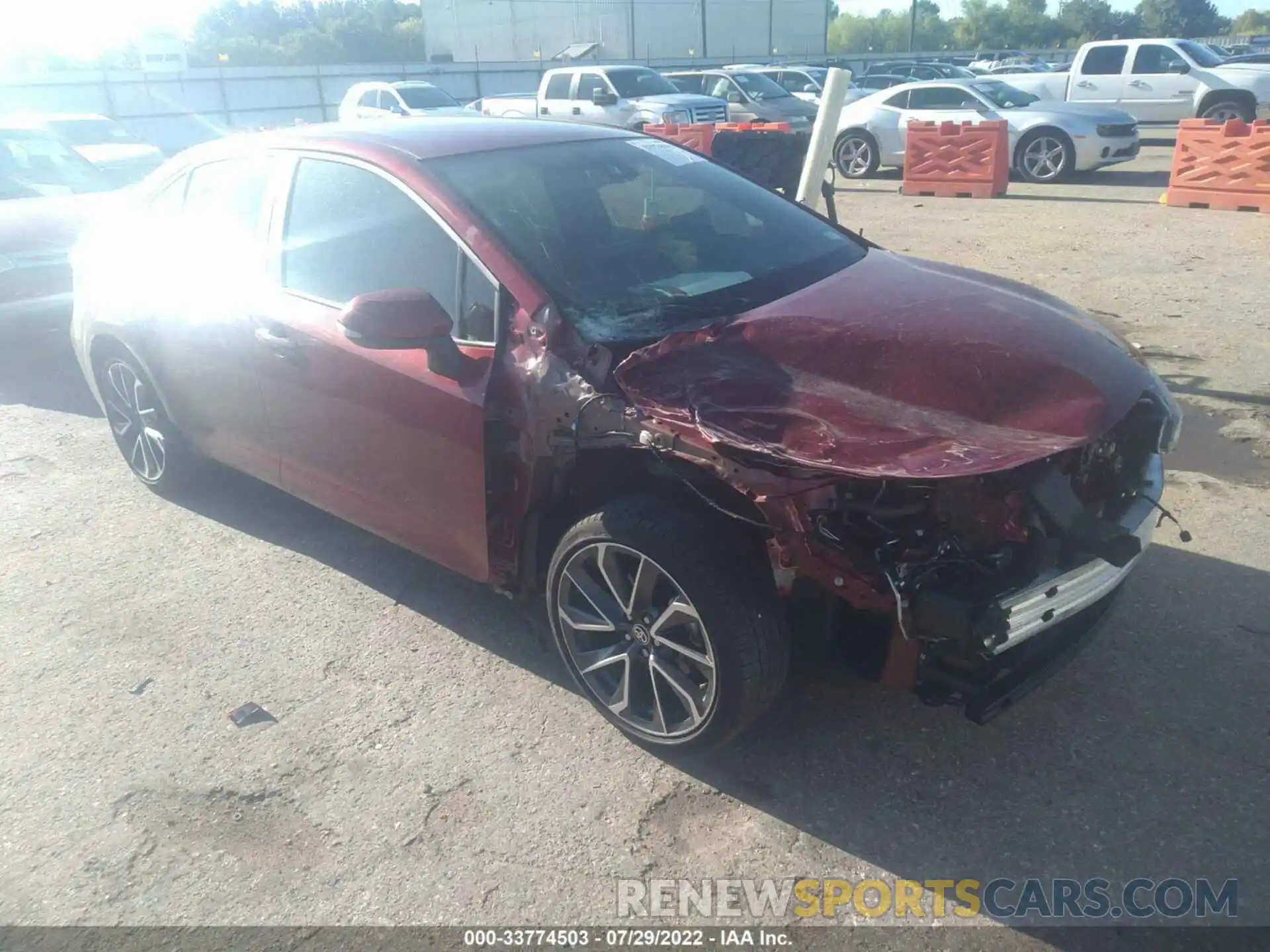 1 Photograph of a damaged car 5YFS4MCE5NP109000 TOYOTA COROLLA 2022