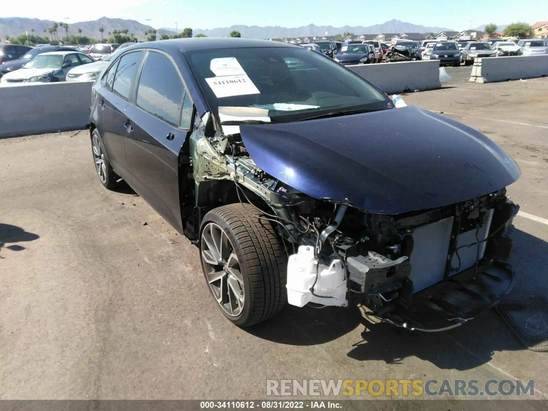 1 Photograph of a damaged car 5YFS4MCE5NP114407 TOYOTA COROLLA 2022