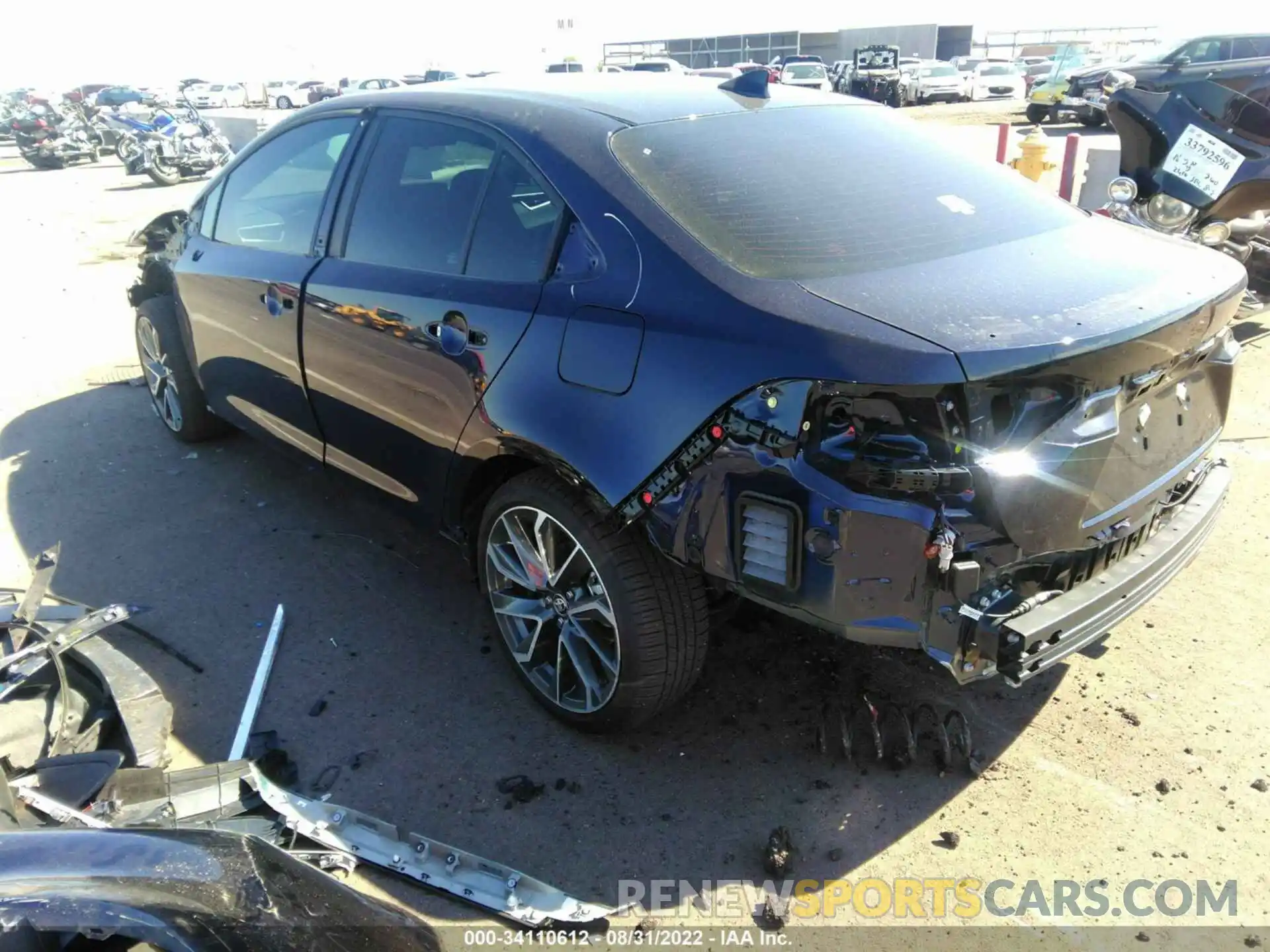 3 Photograph of a damaged car 5YFS4MCE5NP114407 TOYOTA COROLLA 2022