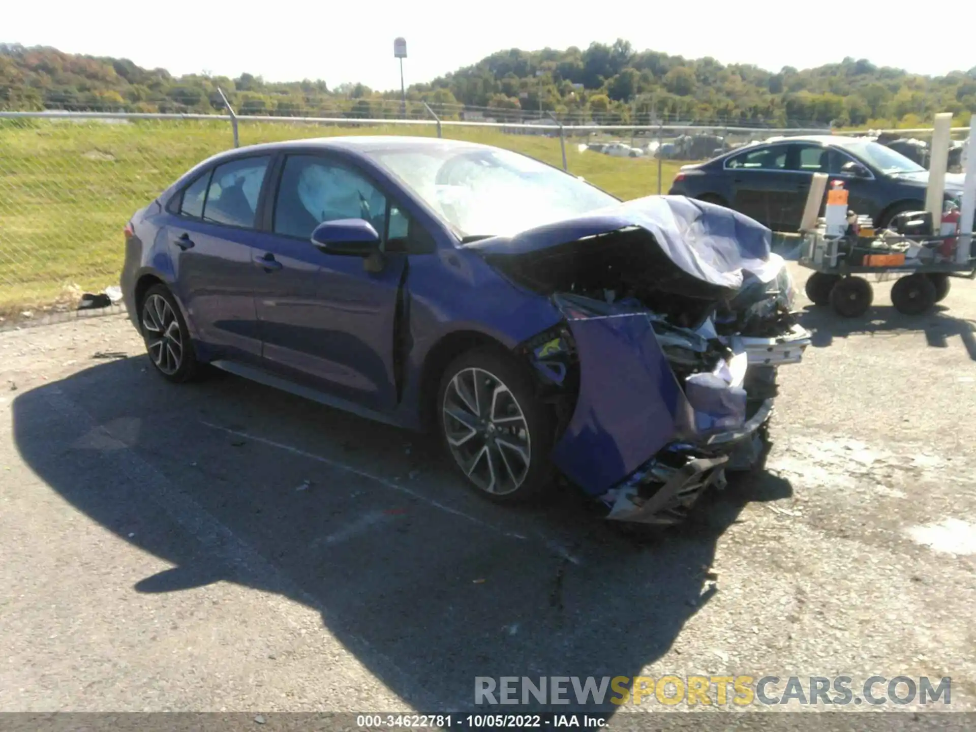 1 Photograph of a damaged car 5YFS4MCE5NP119512 TOYOTA COROLLA 2022