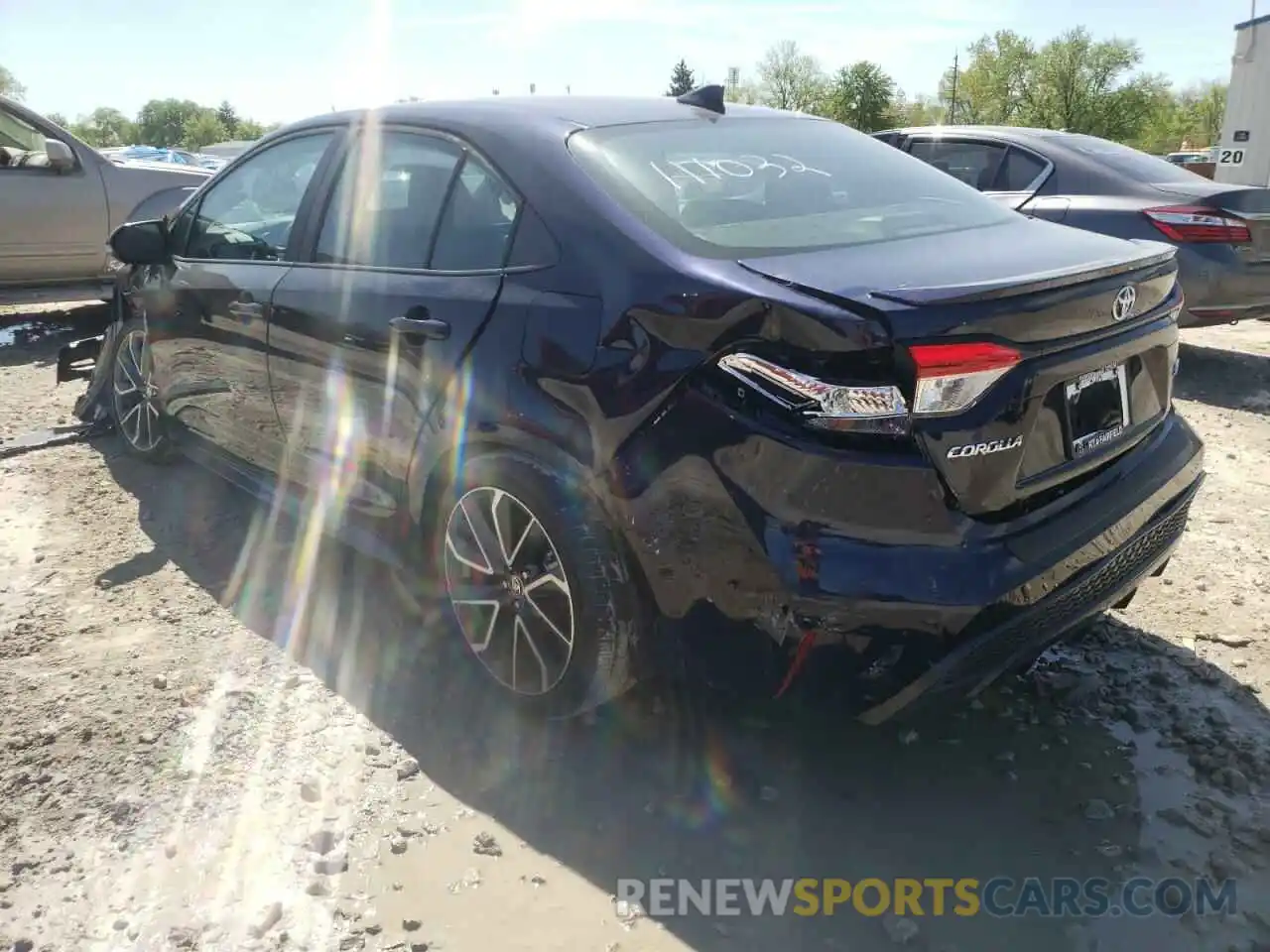 3 Photograph of a damaged car 5YFS4MCE6NP111032 TOYOTA COROLLA 2022