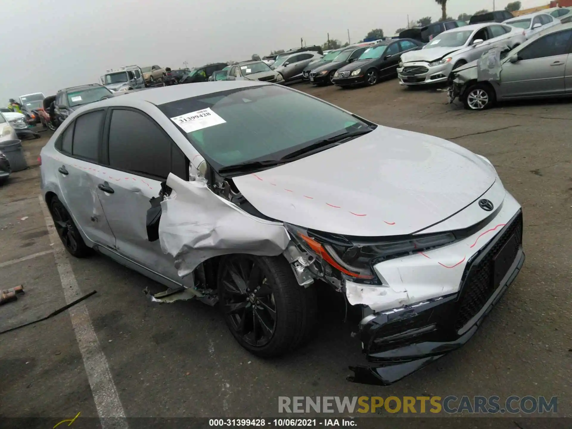 1 Photograph of a damaged car 5YFS4MCE7NP098646 TOYOTA COROLLA 2022