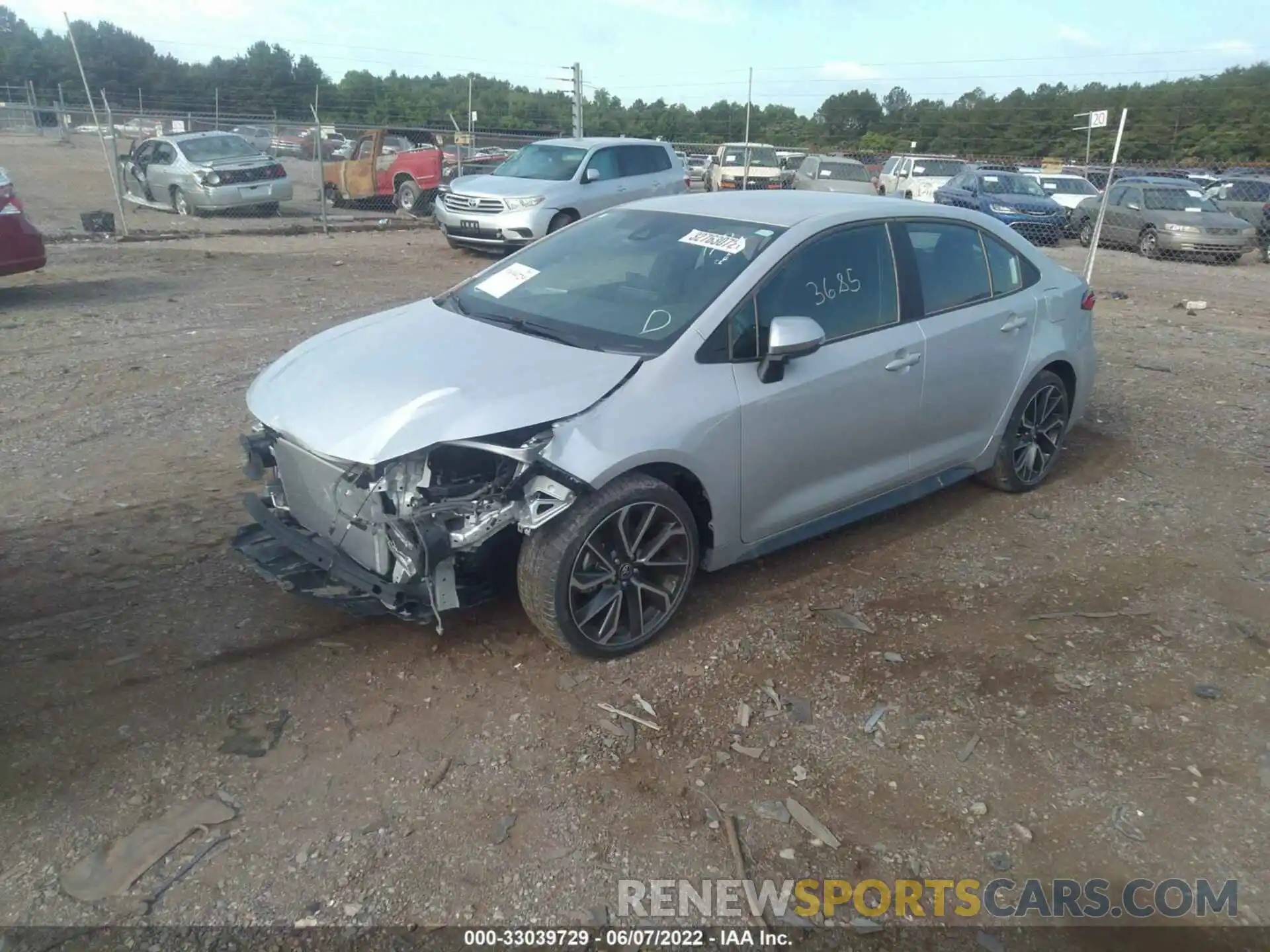 2 Photograph of a damaged car 5YFS4MCE8NP102512 TOYOTA COROLLA 2022