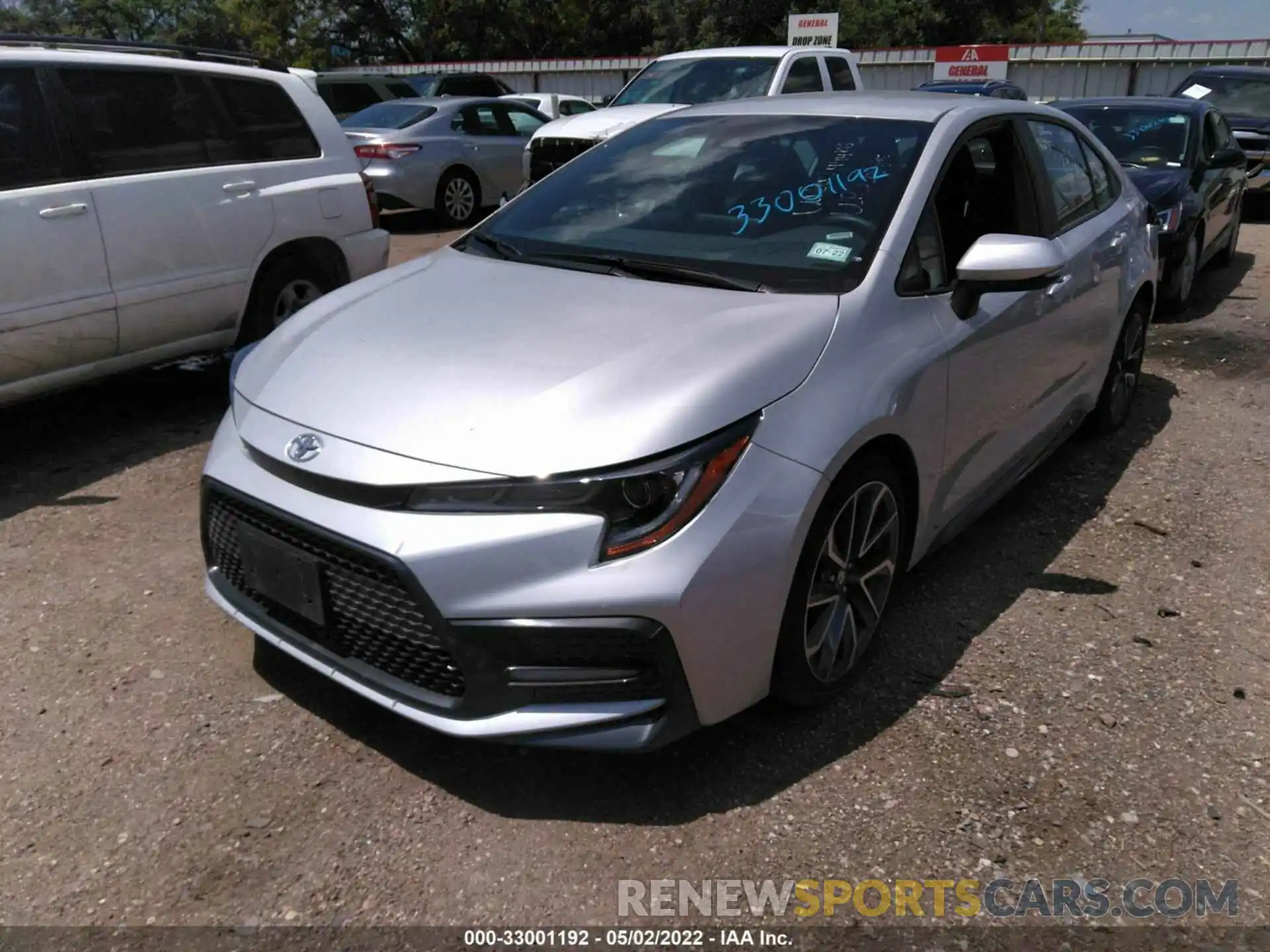 2 Photograph of a damaged car 5YFS4MCEXNP100793 TOYOTA COROLLA 2022