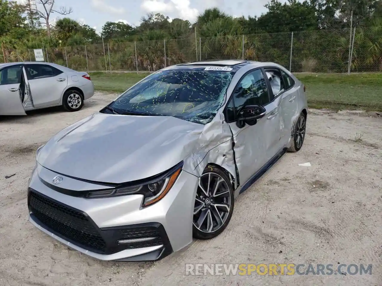 2 Photograph of a damaged car 5YFT4MCE3NP100557 TOYOTA COROLLA 2022